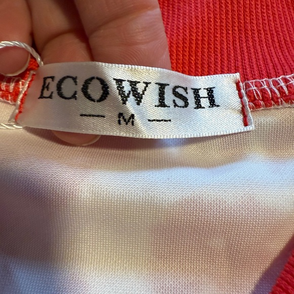 Wish Red and White Ecowish lighteeight bomber jacket - Picture 4 of 4